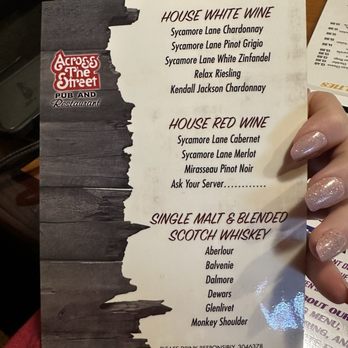 Across The Street Pub - Drink menu - American Near Me - Albany, New York