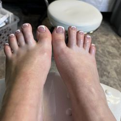 Haynes Beauty - $90 baby mani/pedi short french tips