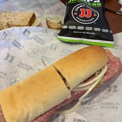Jimmy John's - The spicy Italian! Jalapeño chips of course!