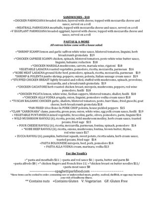 Menu photo 4 Spaghetti Park Clemmons, NC Menu photo 4 Spaghetti Park Clemmons, NC