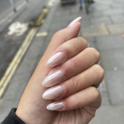 No1 Hair and Beauty - Acrylic nails with gel polish and chrome powder