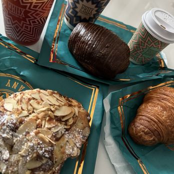 Felix Roasting - Plain, almond and chocolate croissants. - Coffee & Tea Near Me - New York, New York Felix Roasting - Plain, almond and chocolate croissants. - Coffee & Tea Near Me - New York, New York