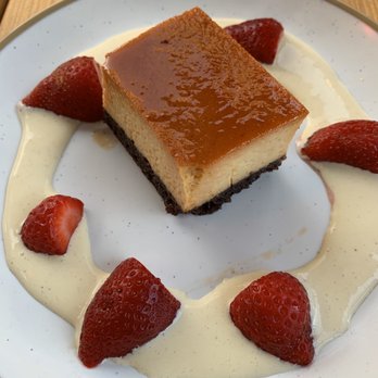 NIDO's BackYard - Flan...with leftover avocado cakes to the plate ;) the flan was good though. - Mexican Near Me - Oakland, California