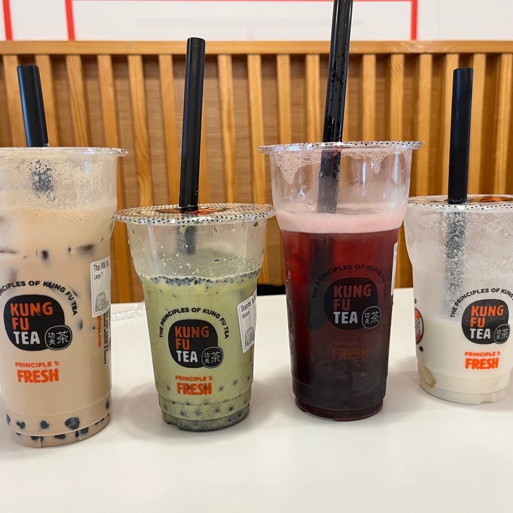 Kung Fu Tea - Thai Milk Tea Sesame Matcha Milk Rosehip Lemonade Pina Colada Slush - Bubble Tea Near Me - Buford, Georgia