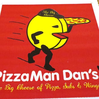 PizzaMan Dan's - Cover of the pizza delivery box. - Pizza Near Me - Ventura, California