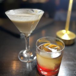 Tap & Vine Stonecrest - Toasted Almond Martini and an Old Fashion.