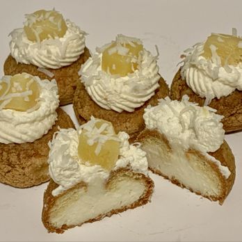 Baked Expressions - Pina colada cream puffs - Bakeries Near Me - Jacksonville, Florida Baked Expressions - Pina colada cream puffs - Bakeries Near Me - Jacksonville, Florida