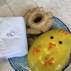 Georgetown Donuts - Chicky donut and glazed old-fashioned donut--yummmm