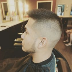 4.0 Cuts Barber Salon - Bald fade fauxhawk with beard shaping