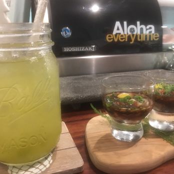 1054Togoshi - Iced green tea and oyster shooter,  yummerz!!! - Sushi Bars Near Me - Kihei, Hawaii