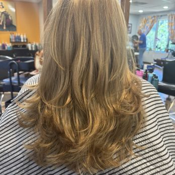 Roots To Ends - Long layered haircut by Andrea Hughes. - Hair Salons Near Me - Asheville, North Carolina