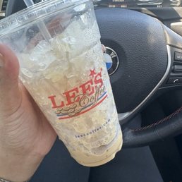 Lee's Coffee size large. $6.01 for a cup of ice Lee's Coffee size large. $6.01 for a cup of ice