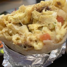 Steak breakfast burrito - massive!