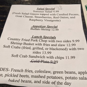 Darrell's Restaurant - Menu - Seafood Near Me - Manteo, North Carolina