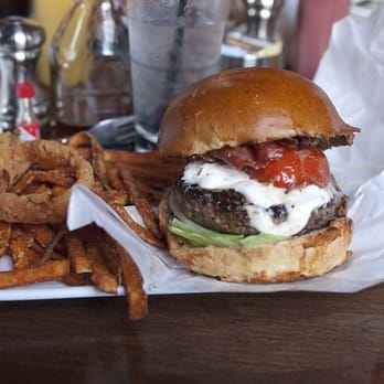 25 Degrees - Burger #2 - Beef patty, pancetta, roasted tomato and BURRATA! - Burgers Near Me - Los Angeles, California