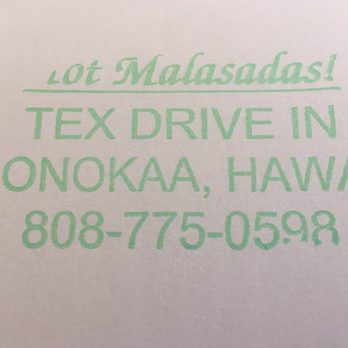 Tex Drive In - Fast Food Near Me - Honokaa, Hawaii
