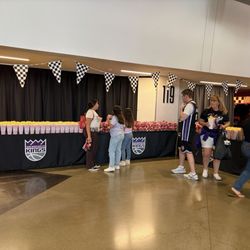 Popcorn, sweet treat bags provided to guests