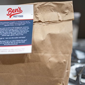 Ben's Fast Food - a bag of food on a stove - New American Near Me - San Jose, California