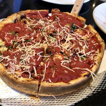Union Pizza Company - 9" Chicago Deep Dish with artichoke, jalapeños, spinach, and basil - Pizza Near Me - Manhattan Beach, California Union Pizza Company - 9" Chicago Deep Dish with artichoke, jalapeños, spinach, and basil - Pizza Near Me - Manhattan Beach, California