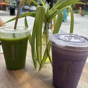 Toastique - Blueberry Lavender Collagen Latte on the right was refreshing. - Juice Bars & Smoothies Near Me - Newtown Square, Pennsylvania
