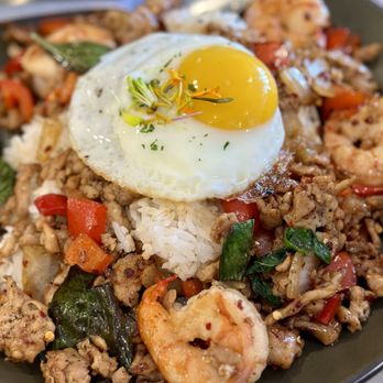 The Hangout - Friend had the Gai Graw Prow - Breakfast & Brunch Near Me - Walnut Creek, California