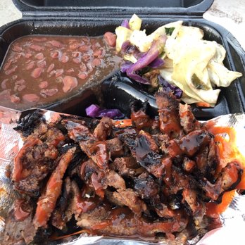 Doc's Street Grill - Large portion of Jerk Pork (hot) with red beans and cabbage stir fry - Chicken Wings Near Me - Roanoke, Texas