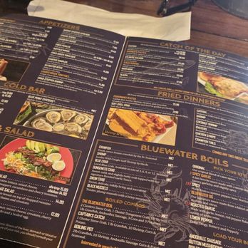 Bluewater Seafood - Spring - The massive menu - Seafood Near Me - Spring, Texas