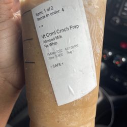 Starbucks - Carmel crunch frappe