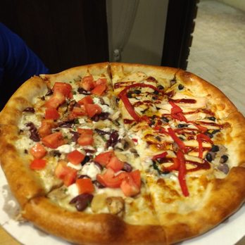Dewey's Pizza - Overland Park - Half barbecue chicken and 1/2 Edgar Allan Poe - Pizza Near Me - Overland Park, Kansas Dewey's Pizza - Overland Park - Half barbecue chicken and 1/2 Edgar Allan Poe - Pizza Near Me - Overland Park, Kansas