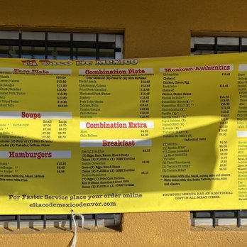 El Taco De Mexico - Menu - Mexican Near Me - Denver, Colorado El Taco De Mexico - Menu - Mexican Near Me - Denver, Colorado