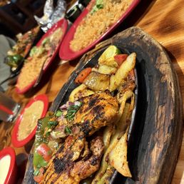 Chicken Veggies and bean dip.
