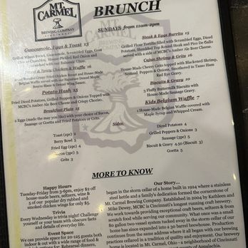Mt. Carmel Brewing Company - Menu - Breweries Near Me - Cincinnati, Ohio Mt. Carmel Brewing Company - Menu - Breweries Near Me - Cincinnati, Ohio