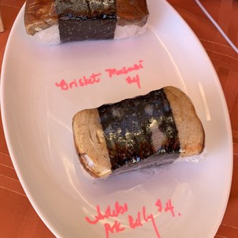 OlenaHi - These aren't your typical SPAM musubi... Check out these Beef Brisket or Adobo Pork Belly musubi. - Salad Near Me - Honolulu, Hawaii