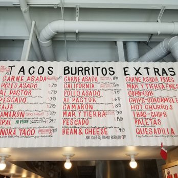 The Taco Stand - Menu above the counter - Mexican Near Me - Miami, Florida The Taco Stand - Menu above the counter - Mexican Near Me - Miami, Florida