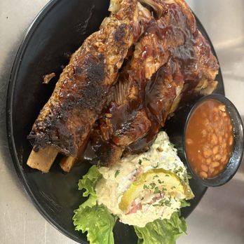 Bridgehead Cafe - A rib, dinner, potato salad, and barbecue beans - Breakfast & Brunch Near Me - Antioch, California Bridgehead Cafe - A rib, dinner, potato salad, and barbecue beans - Breakfast & Brunch Near Me - Antioch, California