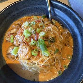 Kitchen Social - Blackened shrimp capellini-  so good! - New American Near Me - Dublin, Ohio