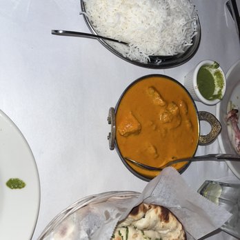 All India Cafe - butter chicken garlic naan and basmati rice - Indian Near Me - Glendale, California