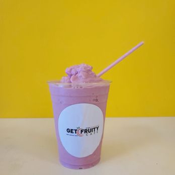 Get Fruity Cafe - Rincon - Strawberry banana smoothie with almond milk and honey - Juice Bars & Smoothies Near Me - Rincon, Georgia