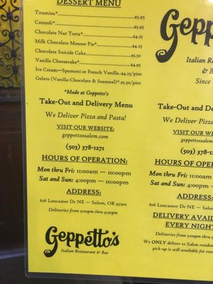 Menu photo 2 Geppetto's Salem, OR Menu photo 2 Geppetto's Salem, OR
