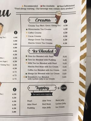 Menu photo 4 Sharetea Las Vegas, NV