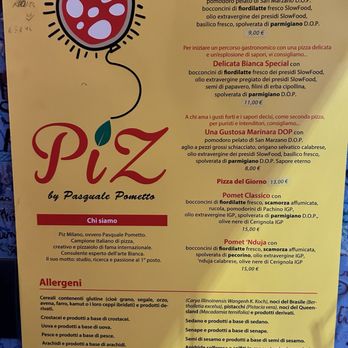 Piz - The menu - Pizza Near Me - Milan, Michigan Piz - The menu - Pizza Near Me - Milan, Michigan
