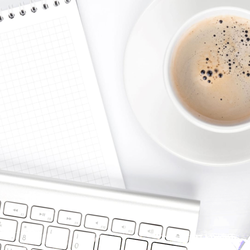 C2Local - A cup of coffee, a keyboard and notes. The basic local marketing toolkit.