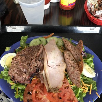 Ray's Real Pit BBQ Shack - Three meat salad......turkey beef and sausage. More meat than salad, so I had sandwiches later. - Barbeque Near Me - Houston, Texas Ray's Real Pit BBQ Shack - Three meat salad......turkey beef and sausage. More meat than salad, so I had sandwiches later. - Barbeque Near Me - Houston, Texas