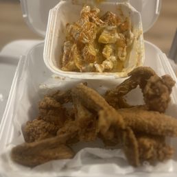 Whole wings with a side of Cajun Ranch Cheese fries Soooo good Whole wings with a side of Cajun Ranch Cheese fries Soooo good