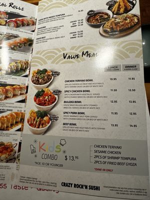 Menu photo 1 Crazy Rock'N Sushi Glendale, CA Menu photo 1 Crazy Rock'N Sushi Glendale, CA