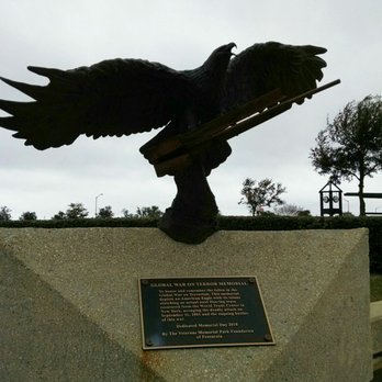 Veterans Memorial Park - A piece of the World Trade Center in the Eagles Talon - Parks Near Me - Pensacola, Florida