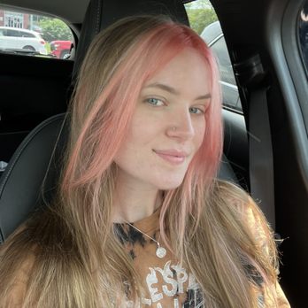 The Hideout Salon and Lounge - Main St - My hair after getting my roots done on my money pieces & getting it toned peach! - Hair Salons Near Me - Nashville, Tennessee