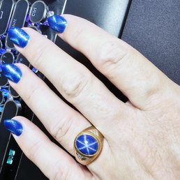 Star Sapphire nails to go with my Star Sapphire ring. Star Sapphire nails to go with my Star Sapphire ring.