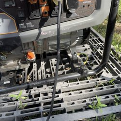 PM Plumbing - better picture of the damage on our generator. Know this was our only way of living in this Texas weather! 18 years old first generator man.