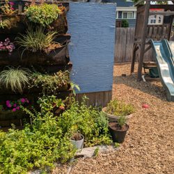Outdoor space with sensory garden